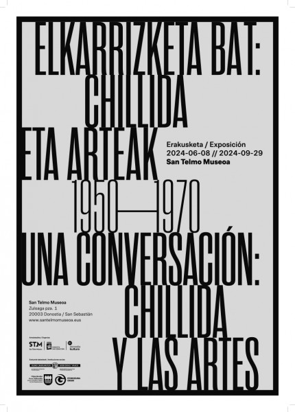 Cartel de la exposición Una conversación: Chillida y las artes. 1950-1970