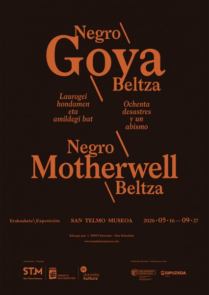 Cartel de la exposición Negro Goya, negro Motherwell. 
