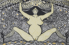 Ohpeko Pati, unibertsoko ama handiaren ur sakratuen mundua. 2023. Daiara Tukano. Hauek utzita Cortesía de Richard Saulton Gallery Londres.