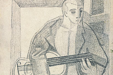 Juan Gris. Guitarra, libro y periódico (1920). Fundación Mapfre