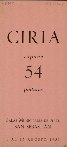 Pintura española Siglo XX Exposición Javier Ciria San Sebastián