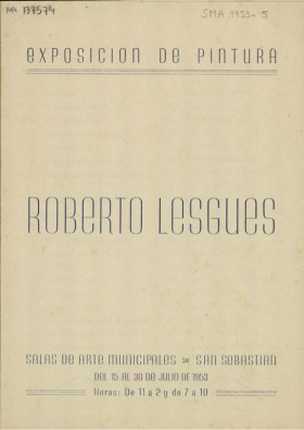 Espaniar pintura XX. mendea Erakusketa Roberto Lesgues Donostia