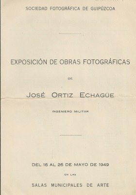 José Ortiz Echagüe argazkilariaren erakusketa Donostian 