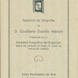 Folleto de la exposición de Gualberto DAvolio Marani en San Sebastián