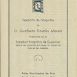 Donostian izandako Gualberto Davolio Maraniren erakusketaren eskuorria