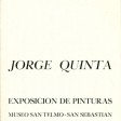Folleto de la exposición de Jorge Quinta en el Museo San Telmo