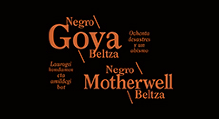 Imagen de la exposición Negro Goya, negro Motherwell. 
