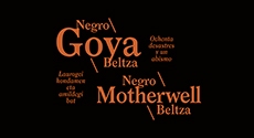 Goya beltza, Motherwell beltza erakusketaren irudia